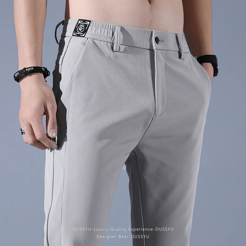 Golf Equipment And Accessories - 2026 春夏超薄型メンズストレッチスリムストレートカジュアルパンツ高品質ファッション通気性ゴルフスポーツズボン男