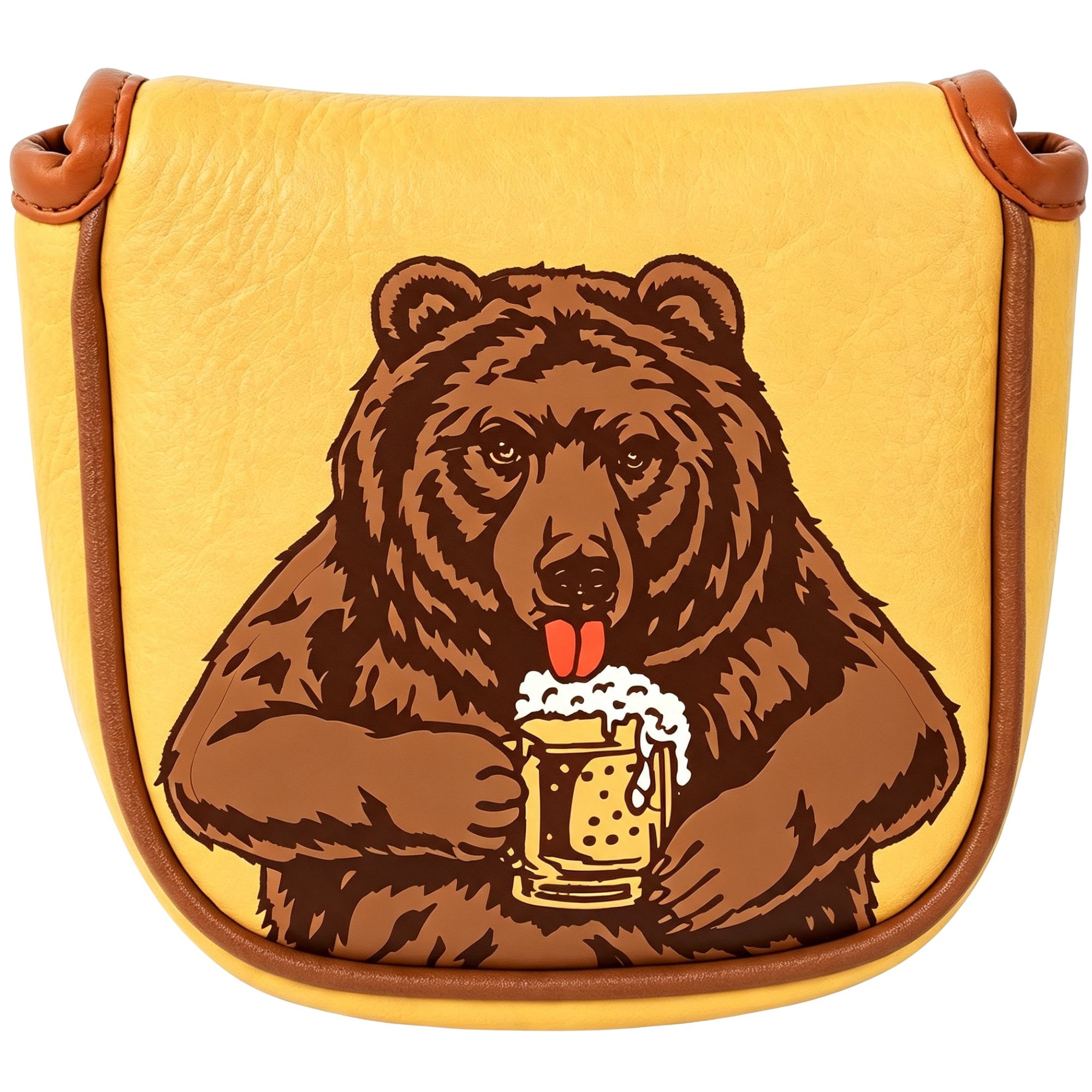 スカル刺繍ゴルフマレットパターヘッドカバー ビールベアデザイ - Golf Equipment And Accessories のレビューと価格