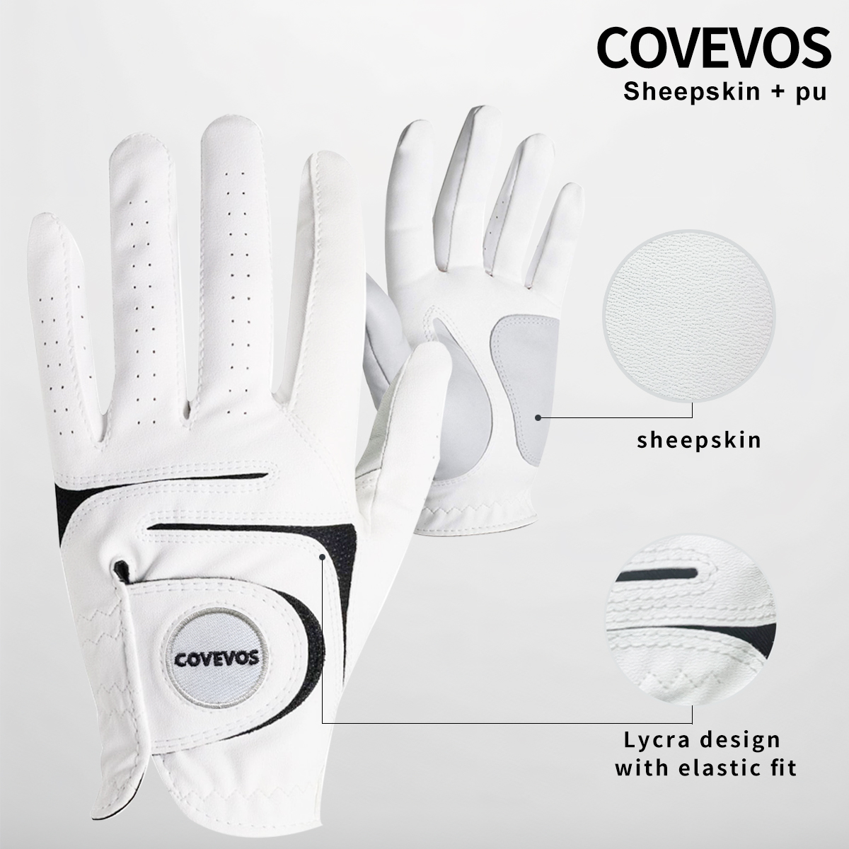 1 個の高品質 PU + プレミアムラムスキンゴルフグローブ - Golf Glove Cadet のレビューと価格