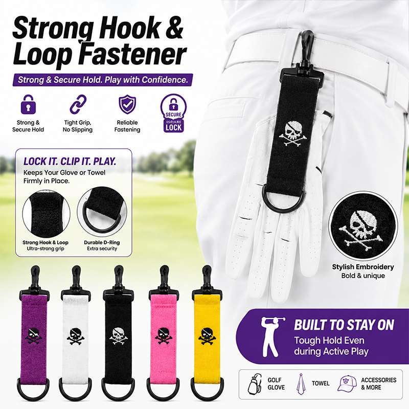 3個入りゴルフグローブホルダークリップ、フック＆ループファス - Golf Glove Cadet のレビューと価格