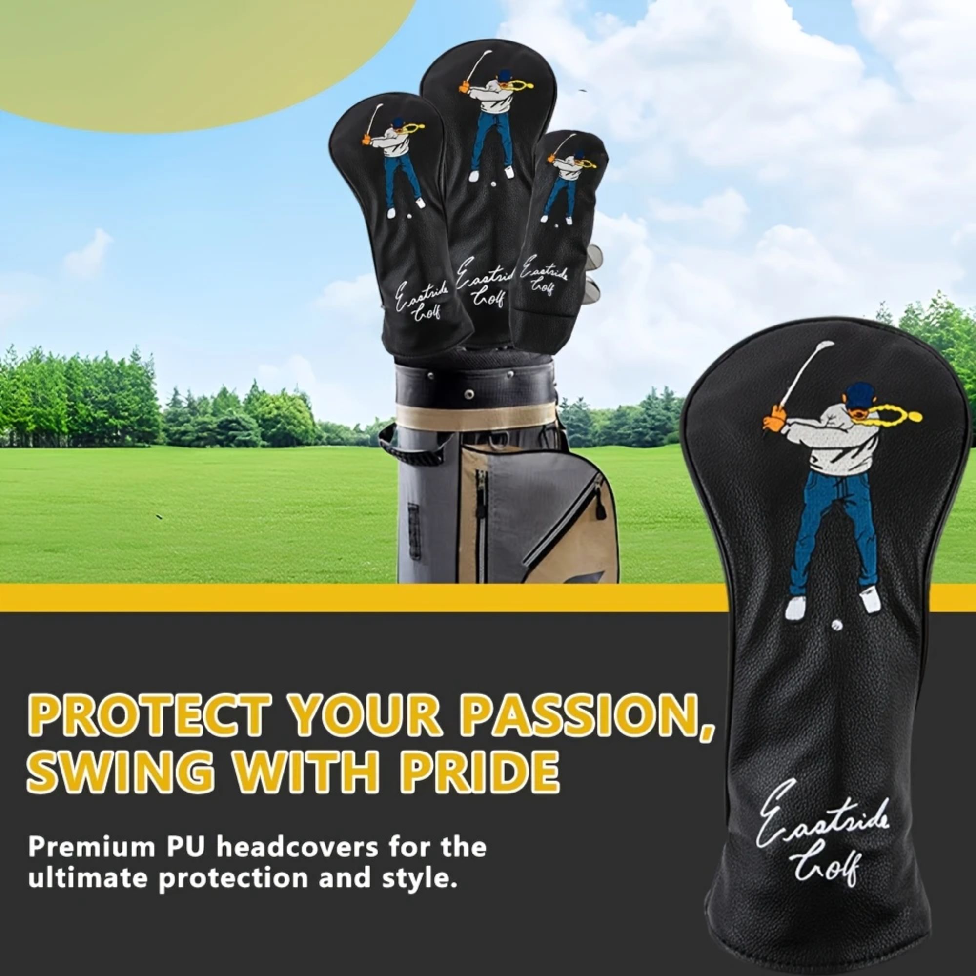 ゴルフクラブヘッドカバー、耐久性のある合成素材のドライバーカ - Golf Equipment Bag のレビューと価格