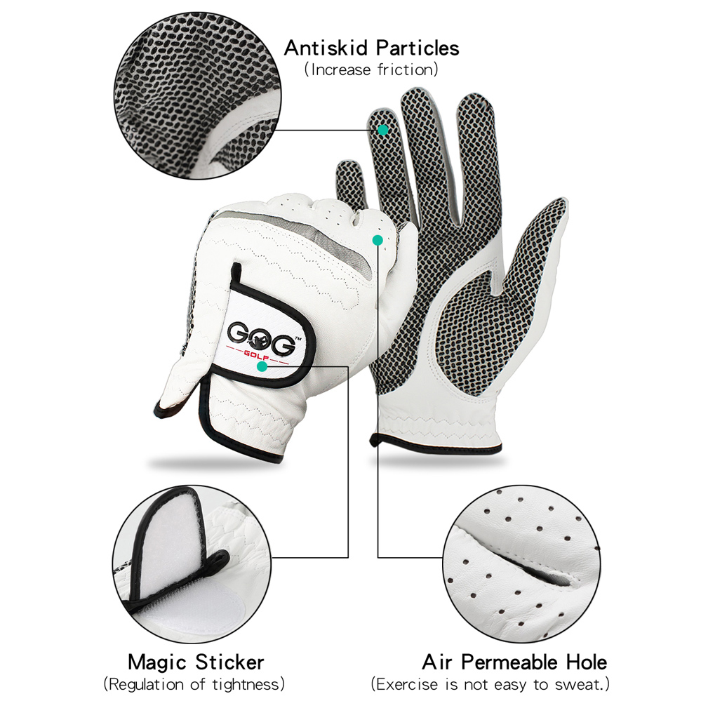 メンズソフト通気性ゴルフグローブ,左右,純シープスキン,滑り - Golf Glove Cadet のレビューと価格