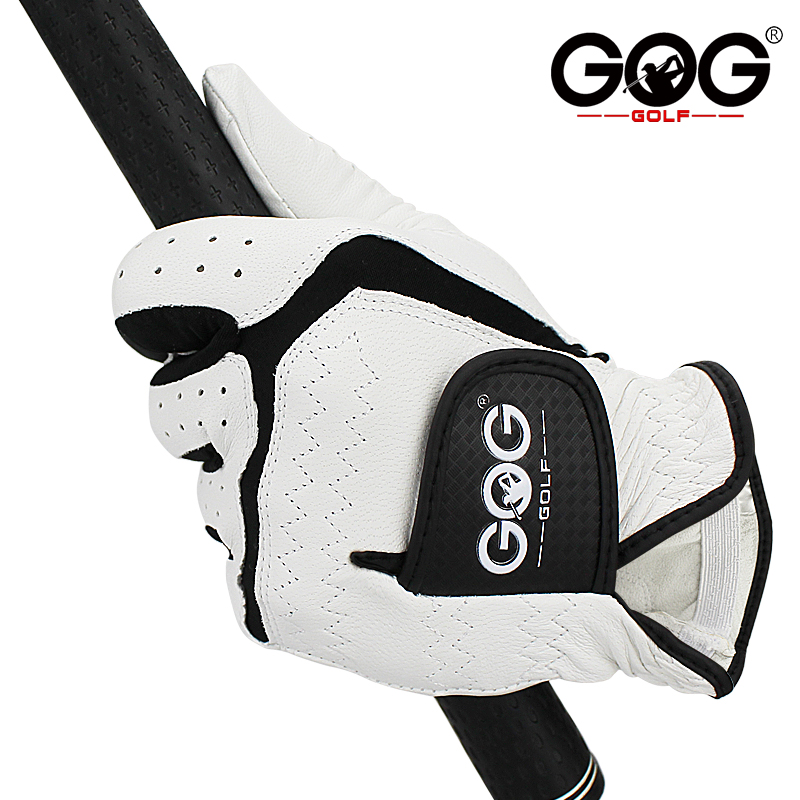 羊皮本革プロフェッショナルゴルフグローブ男性用白と黒のライク - Golf Glove Cadet のレビューと価格